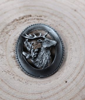Odznak - hlava jelena stříbrná