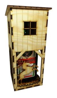 Dřevěný box na Jägermeistera 0,7l - myslivecký posed
