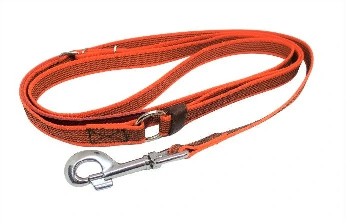 Vodítko nylon pogumované oranžové - 2 X 150 cm