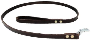 Hnědé kožené vodítko - 120 cm