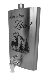 Myslivecká placatka s kohoutkem 1,7 l