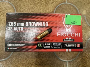 Fiocchi 7,65mm Browning LRN 4,85g