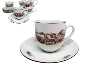 Sada porcelánových hrnků - liška