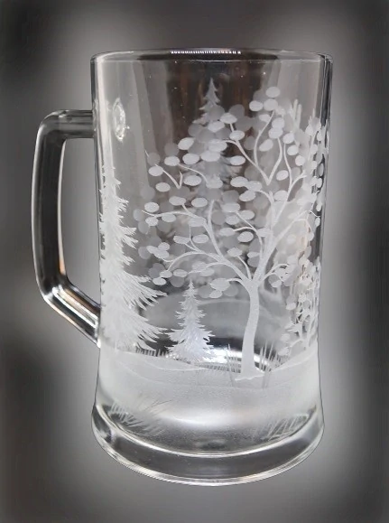 Myslivecký broušený půllitr - jelen