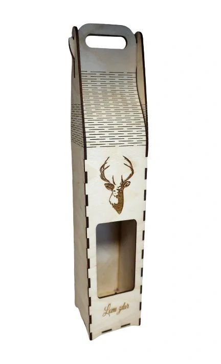 Myslivecký dřevěný box na víno - Lovu zdar