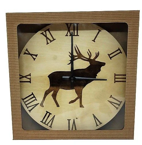 Myslivecké dřevěné hodiny č.1