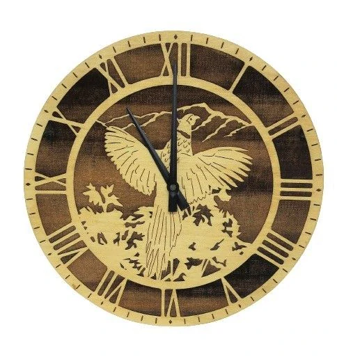 Myslivecké dřevěné hodiny č.4