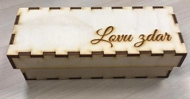 Dárková dřevěná krabička - Lovu zdar