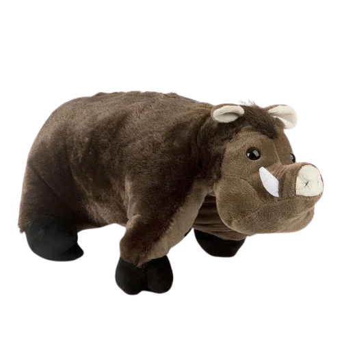 Plyšový polštář divočák - 54x54 cm