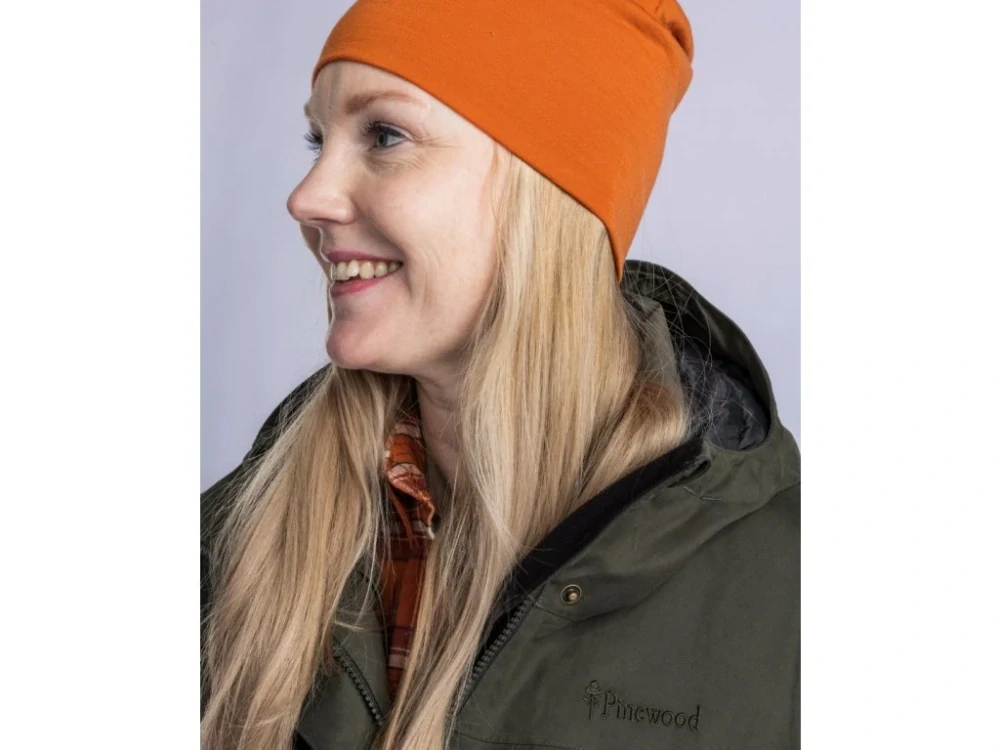 Čepice Pinewood Merino Wool Orange