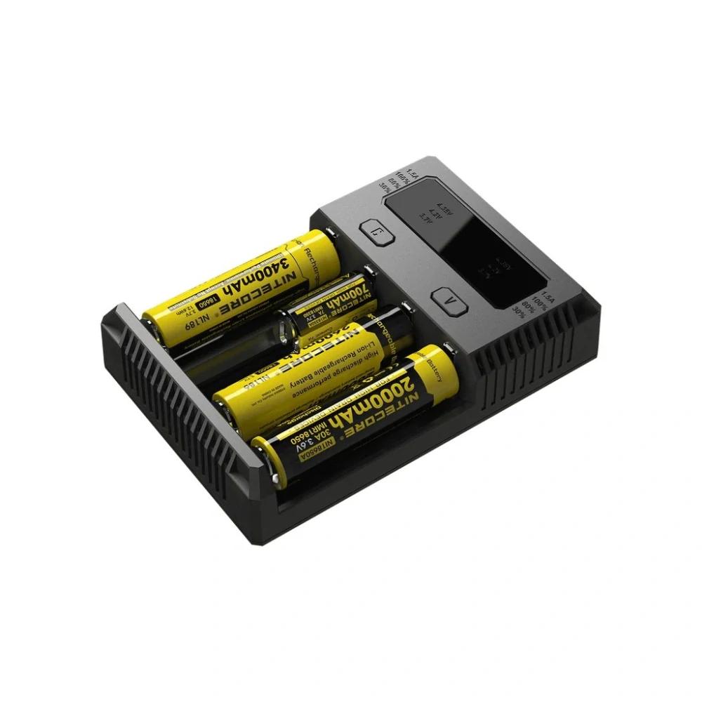 NITECORE i4 NEW inteligentní nabíječka- čtyři nezávislé pozice, nabíjí Li-ion/IMR/LiFePO4, Ni-MH, Ni-Cd