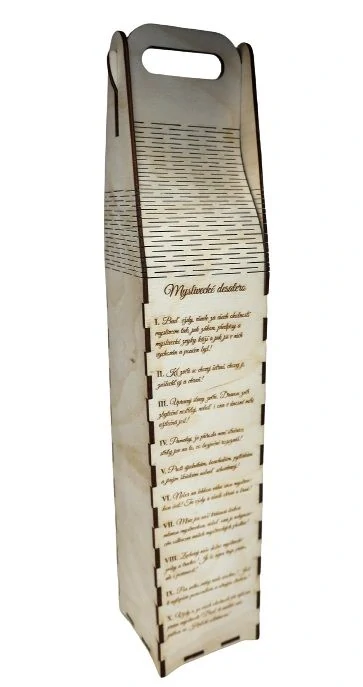 Myslivecký dřevěný box na víno - Lovu zdar