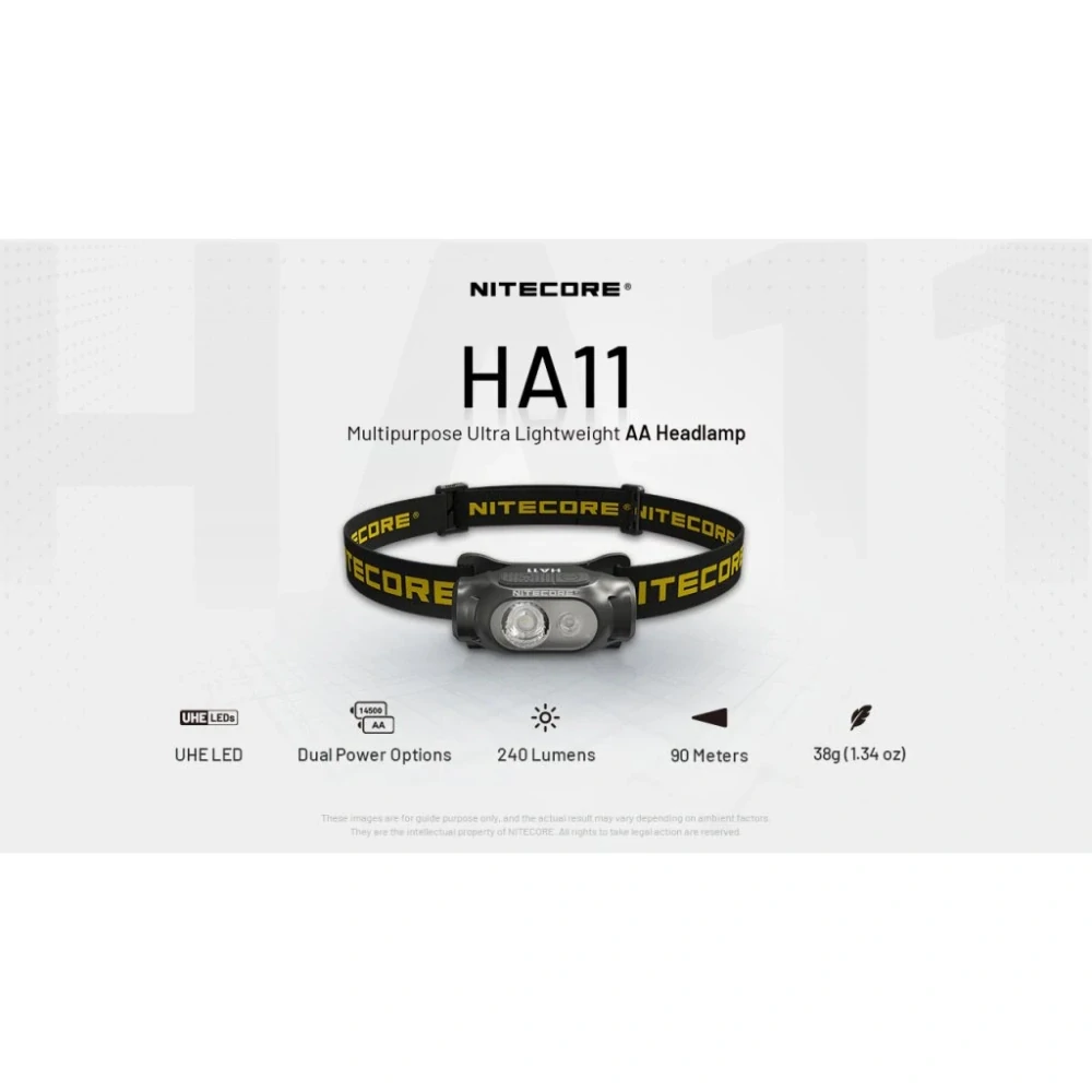 NITECORE HA11 2024 čelová svítilna, Li-ion aku NL1411R, 240 lm / 90 m dosvit