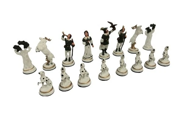 Myslivecké malované šachy