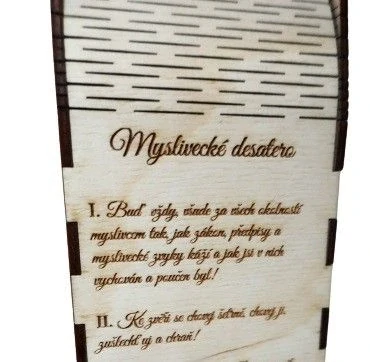 Myslivecký dřevěný box na víno - Lovu zdar