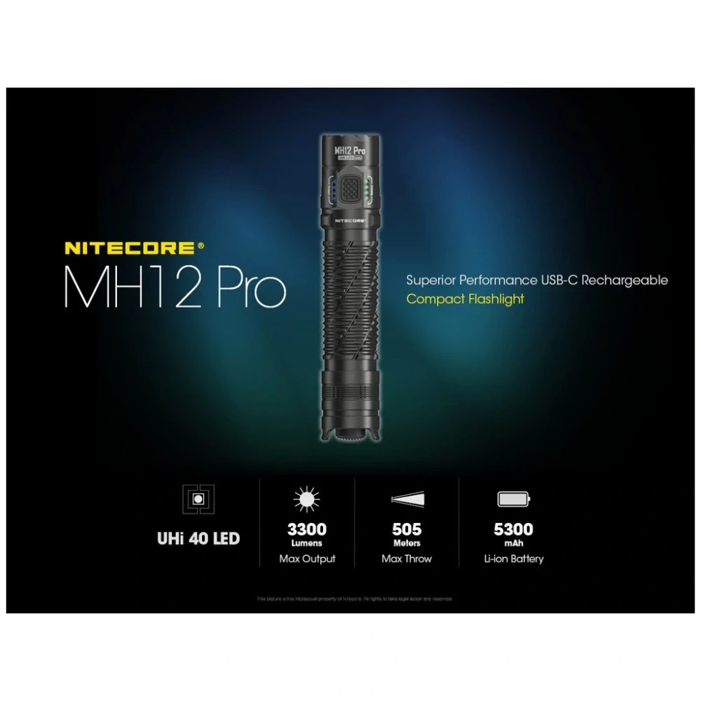 NITECORE MH12 Pro taktická LED svítilna