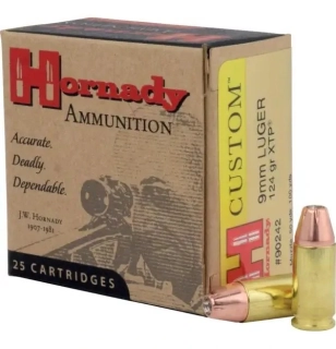 Hornady Custom 9mm Luger 124gr JHP/XTP